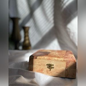 Pink Stone Trinket Jewelry Box